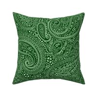 large Paisley Positivity green tones