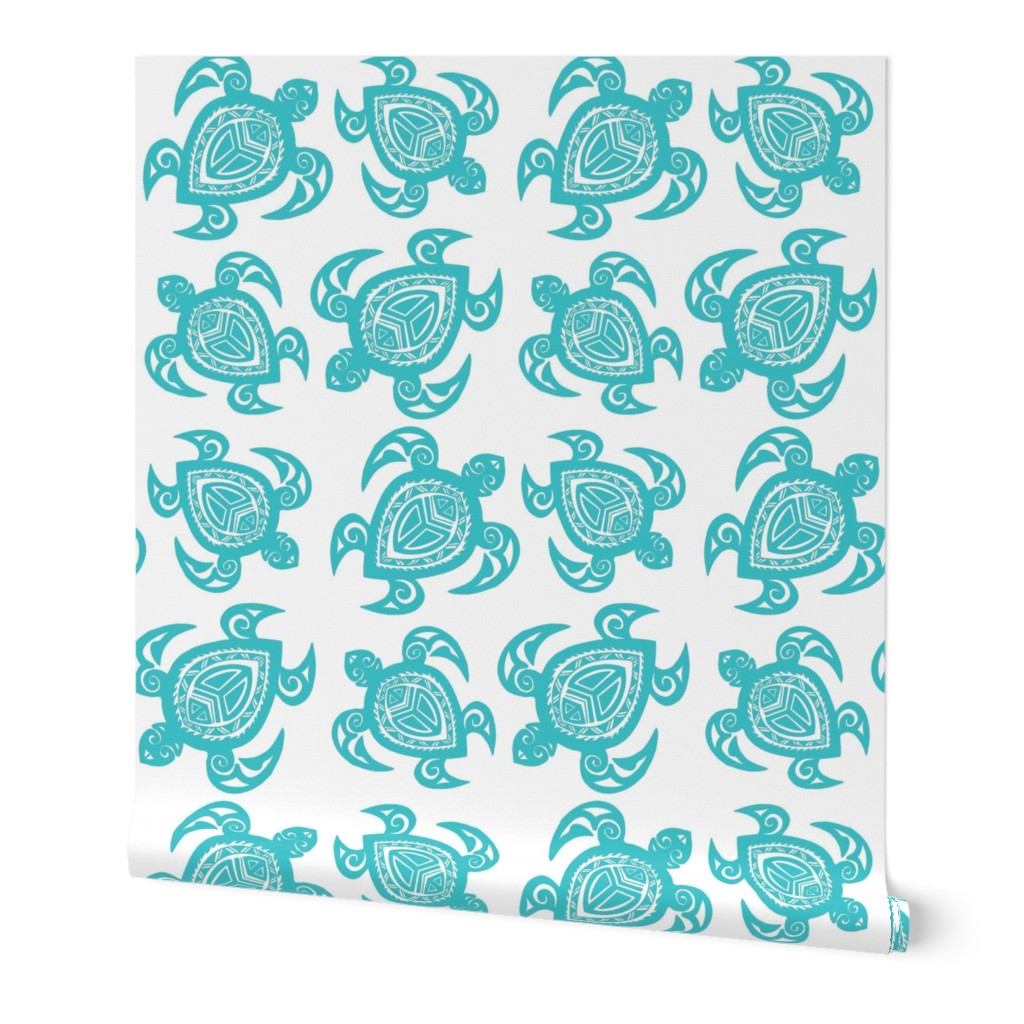 Turquoise tribal turtles 