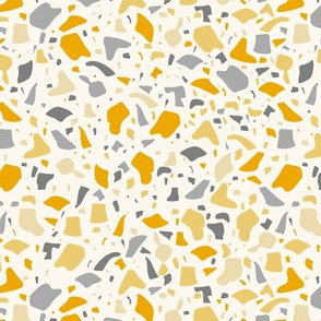 Terrazzo Pattern Yellow, larger scale