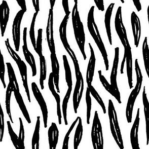 pattern black white zebra tiger fur design, abstract simple lines scandinavian style grunge texture. trend of the season. 