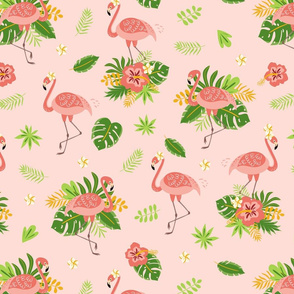 Pink Flamingo. Tropical vibes