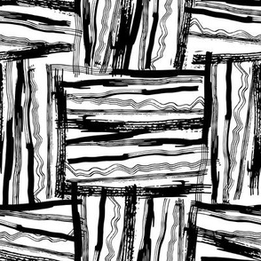 pattern white black lines squares brush strokes abstract simple scandinavian style grunge texture. trend of the season. 