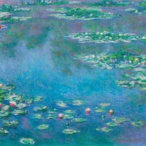 Monet Water Lillies Cushion - 18 inch square