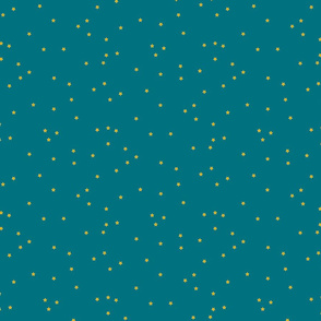 Sparkly Christmas Stars on teal