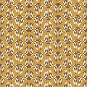 Clam Shell Deco- Honey Isabelline on Gold- Regular Scale
