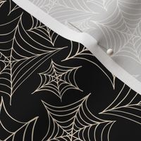 SpiderWeb on black. Haloween seamless vector pattern