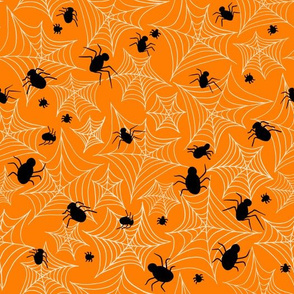 Orange Spiders Web
