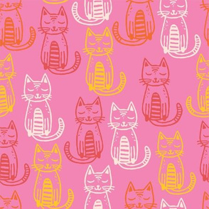 Kittys On Pink