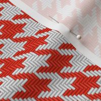 Red and White Houndstooth Plaid