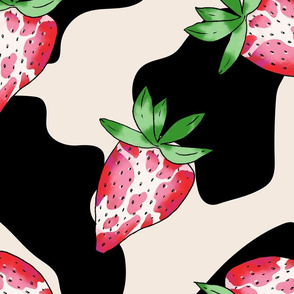 (Large Scale) Strawberry Cow Pattern