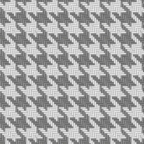 Gray and White Houndstooth Plaid