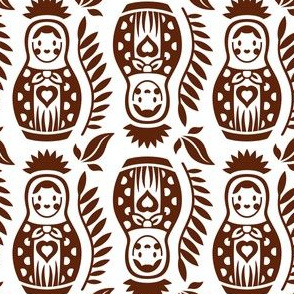 Matrioska Dolls Chocolate Brown