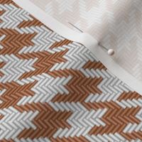 Brown and White Houndstooth Plaid