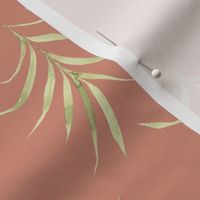palm frond peachy-pink|tropical leaves |Renee Davis