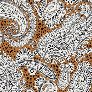 small Paisley Positivity golden brown