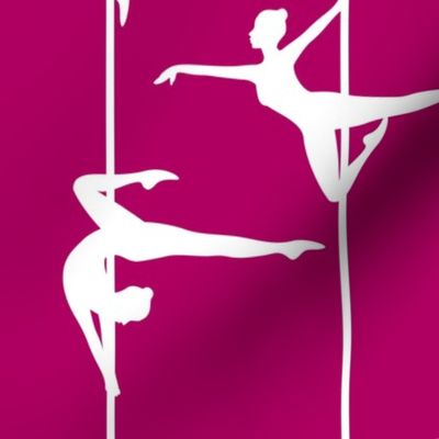 pole dance magenta and white  (large scale)