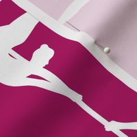 pole dance magenta and white  (large scale)