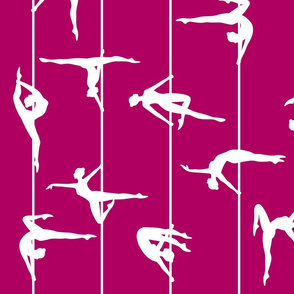 pole dance magenta and white  (large scale)