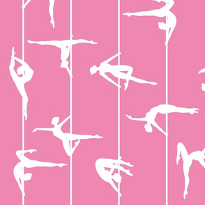 pole dance pink and white  (large scale)