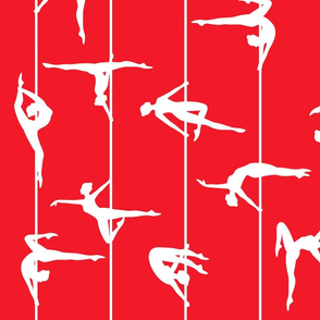pole dance red white  (large scale)