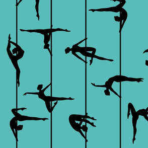 pole dance turquoise  (large scale)