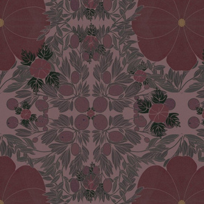 Art Nouveau Mauve Floral