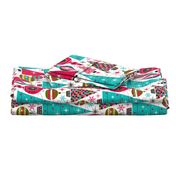 Deck The Halls - Maximalist Christmas White Retro Multi Large Scale