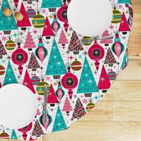 Deck The Halls - Maximalist Christmas White Retro Multi Large Scale