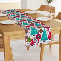 Deck The Halls - Maximalist Christmas White Retro Multi Large Scale