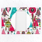 Deck The Halls - Maximalist Christmas White Retro Multi Large Scale