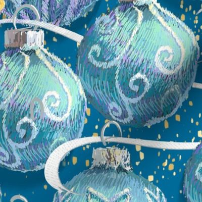 Festive Christmas Balls | Aqua/Teal