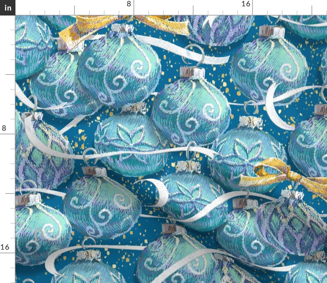 Festive Christmas Balls | Aqua/Teal