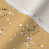 Horoscope Constellations, yellow (small scale)