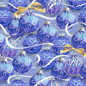 Festive Holiday Balls | Blue/Warm Blue
