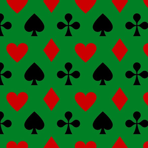 Card suits green (large scale)