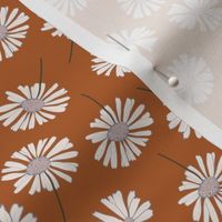 Daisy flower  earth tone background