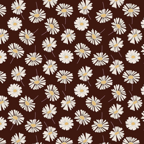 Daisy flower vector pattern illustration floral background