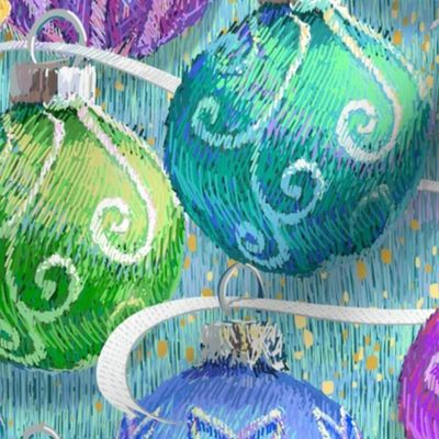 Festive Christmas Balls | Multi on Texture