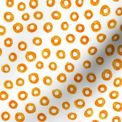 crayon donut polkadots - solar orange