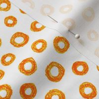 crayon donut polkadots - solar orange