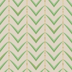 Herringbone Stripe - Greens on Stone