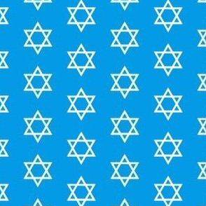 star of david light blue & white