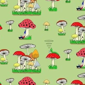 shroom toile multi green