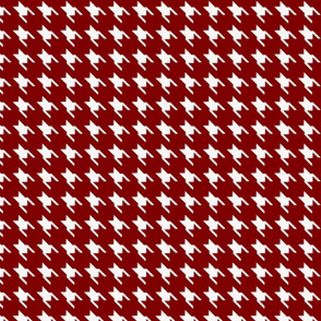 Large Dark Christmas Candy Apple Red Houndstooth Check
