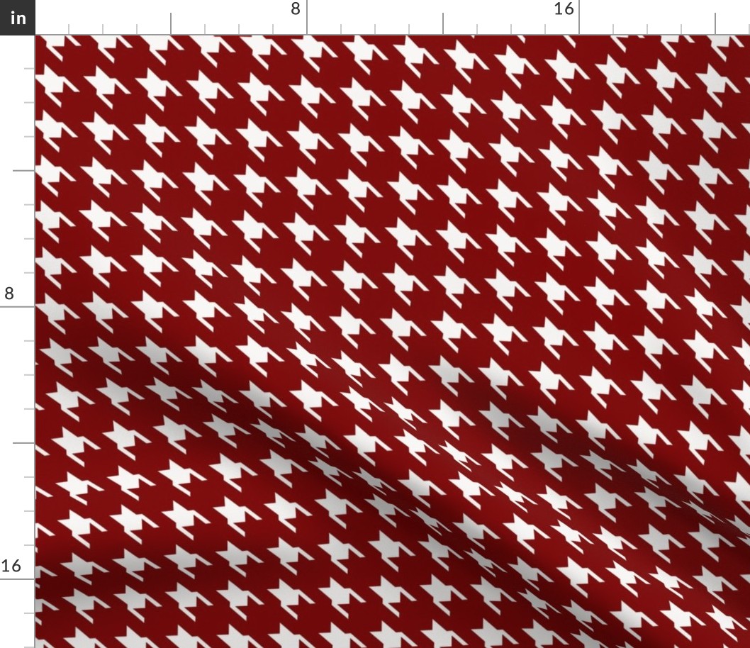 Large Dark Christmas Candy Apple Red Houndstooth Check