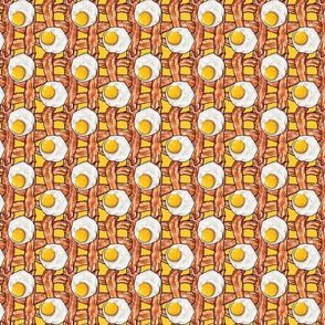 Bacon and Eggs Breakfast on Yellow, Large