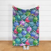 Festive Christmas Balls |Large|Multi on Green