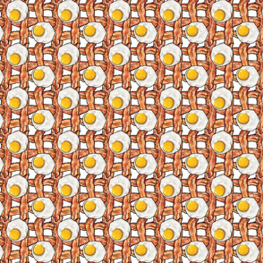 Bacon and Eggs Breakfast on White, Large