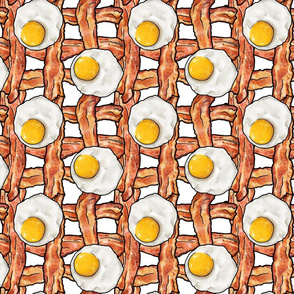 Bacon and Eggs Breakfast on White XL