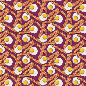 Bacon and Eggs on Purple, Large